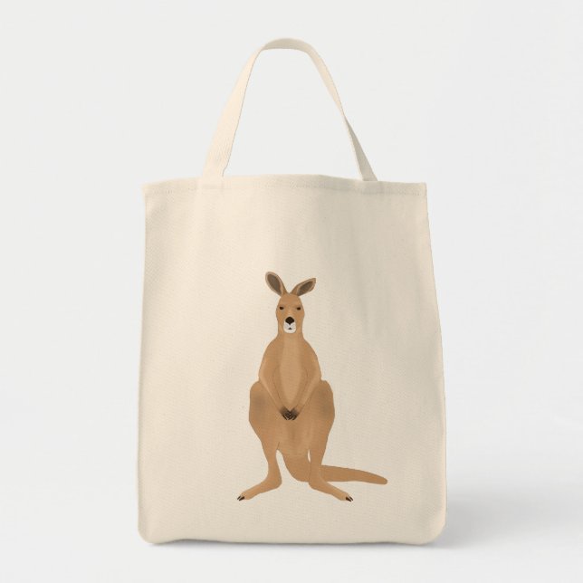 Kangaroo Grocery Tote Bag (Front)