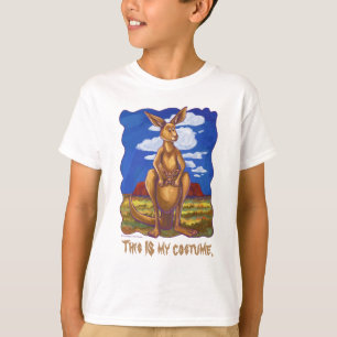 Kangaroo Halloween Front and Back T-Shirts