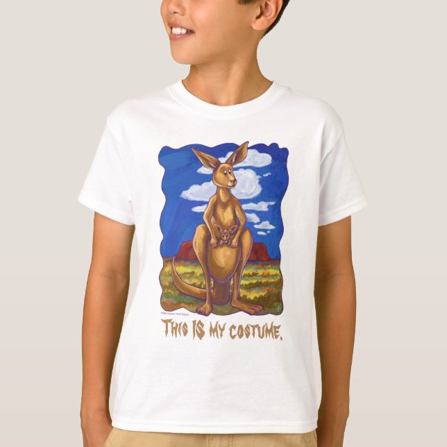 Kangaroo Halloween Front and Back T-Shirts (Front)