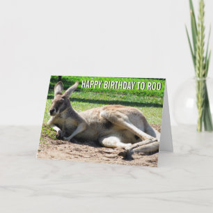 Kangaroo Happy Birthday to Roo Card