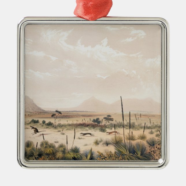 Kangaroo Hunt Metal Ornament (Front)