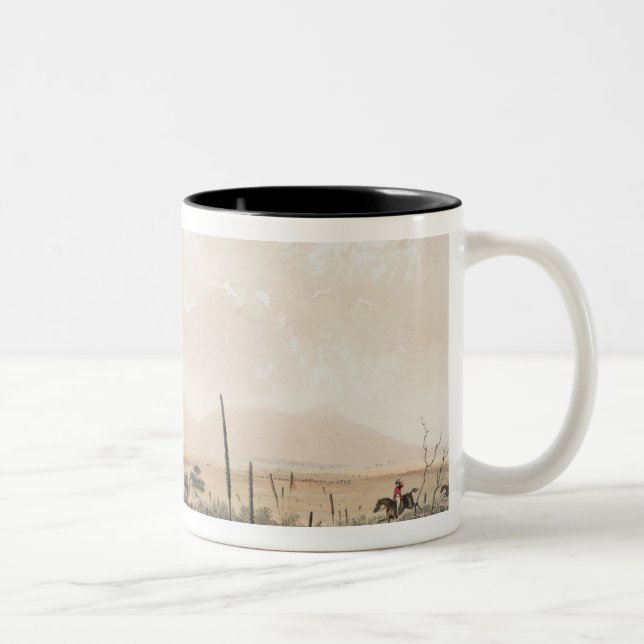 Kangaroo Hunt Two-Tone Coffee Mug (Right)