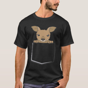 Kangaroo In A Pocket Aussie Australia Kids Pocket T-Shirt