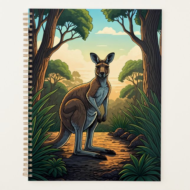 Kangaroo in Sunlit Forest Planner (Front)