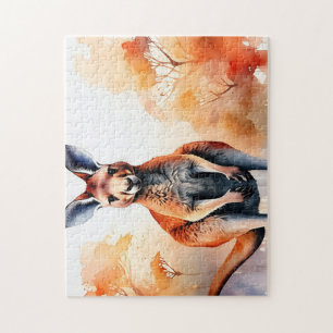 Kangaroo in the bush jigsaw puzzle