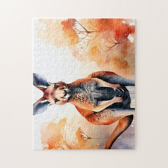 Kangaroo in the bush jigsaw puzzle (Vertical)