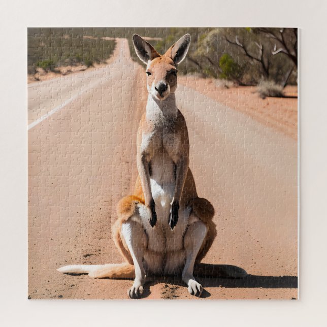 Kangaroo in the Outback Jigsaw Puzzle (Vertical)