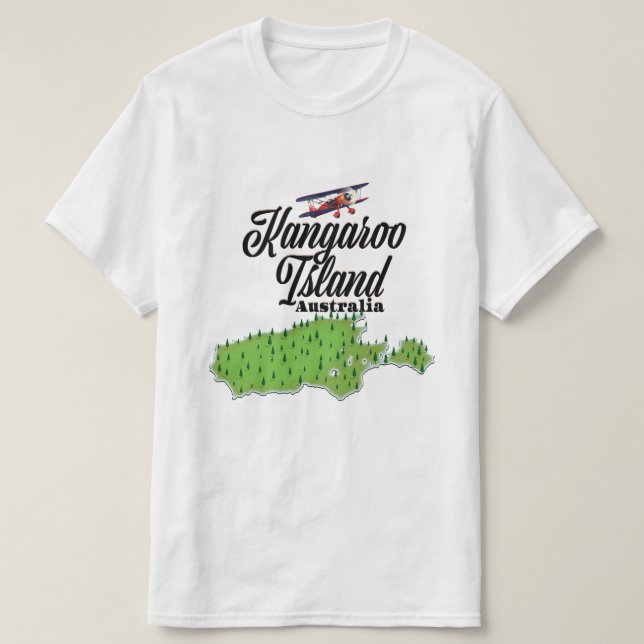 Kangaroo Island Australia map T-Shirt (Design Front)