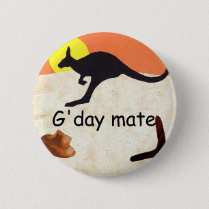 Kangaroo Jillo 6 Cm Round Badge