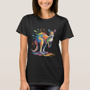 Kangaroo Lover Wildlife Motif Wallaby Animal Graph T-Shirt