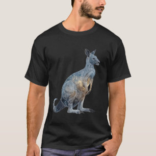 Kangaroo Lover Wildlife Motif Wallaby Animal Graph T-Shirt