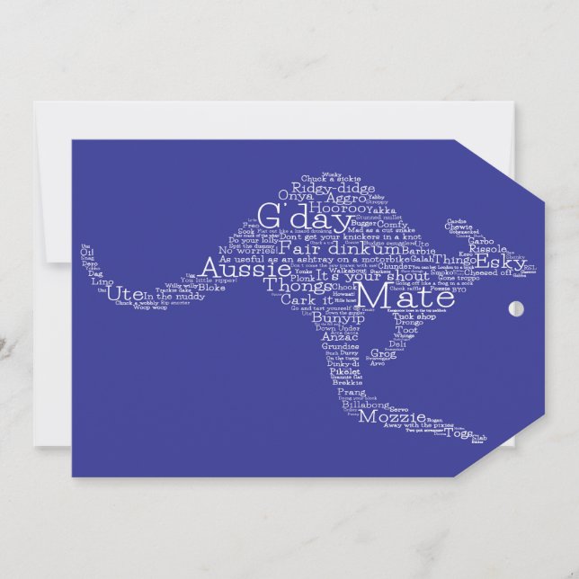 Kangaroo made of Australian slang (Front)