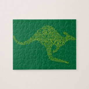 Kangaroo made of Australian slang Jigsaw Puzzle