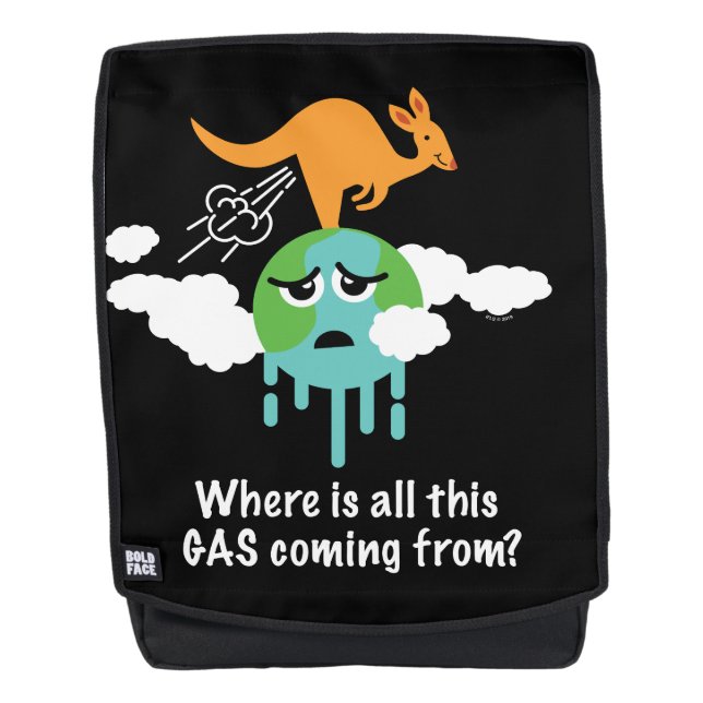 Kangaroo Methane Fart Backpack (Front)