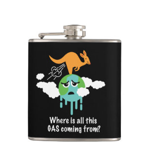 Kangaroo Methane Fart Hip Flask