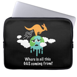Kangaroo Methane Fart Laptop Sleeve