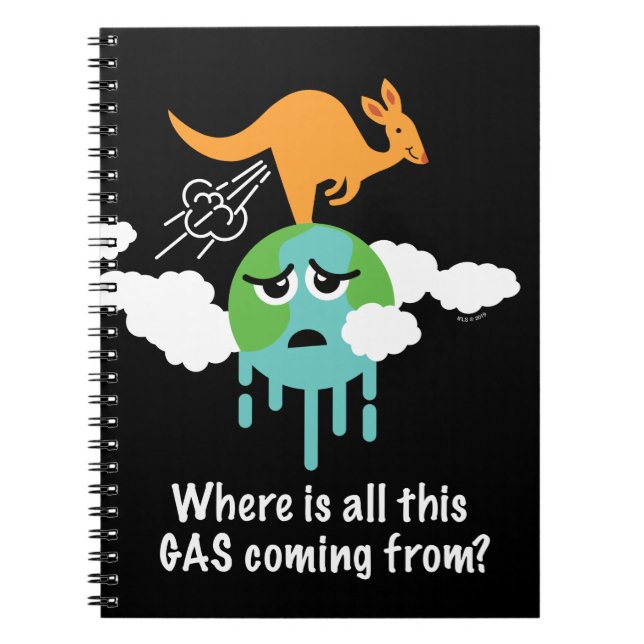 Kangaroo Methane Fart Notebook (Front)