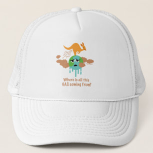 Kangaroo Methane Fart Trucker Hat