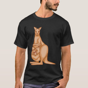 kangaroo mother with family for men women children T-Shirt