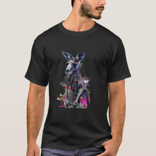 Kangaroo Motif Animal Lover Forest Art Wildlife Na T-Shirt