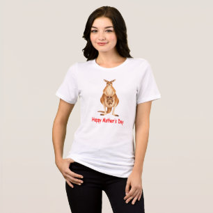 Kangaroo Mum and Joey Mother's Day Tri-Blend Shirt