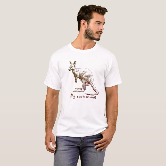 Kangaroo My spirit animal T-Shirt (Front Full)