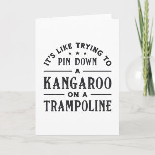 Kangaroo On A Trampoline Gymnast Trampolining Gift Card