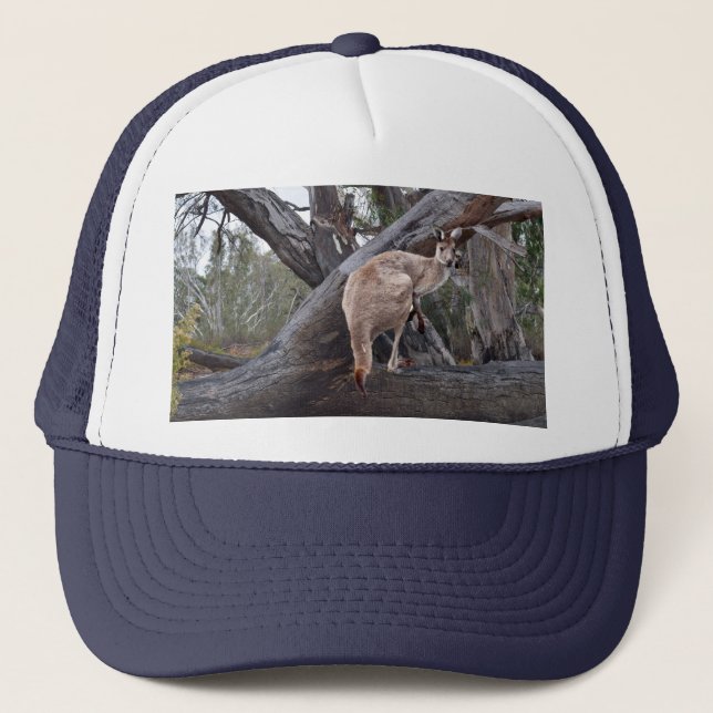 Kangaroo On Old Gum Trees, Trucker Hat (Front)
