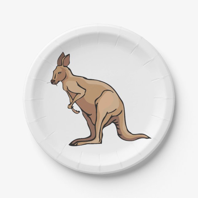 Kangaroo Paper Plate (Front)
