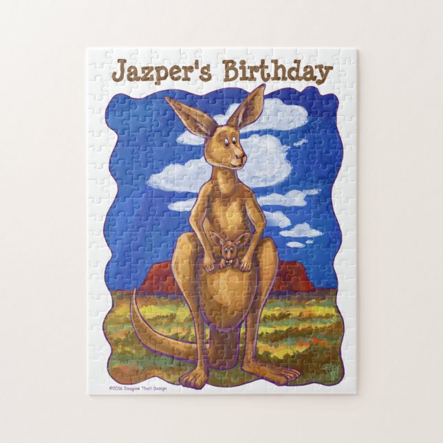 Kangaroo Party Centre Jigsaw Puzzle (Vertical)