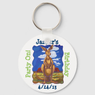Kangaroo Party Centre Key Ring
