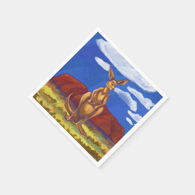 Kangaroo Party Centre Napkin (Corner)