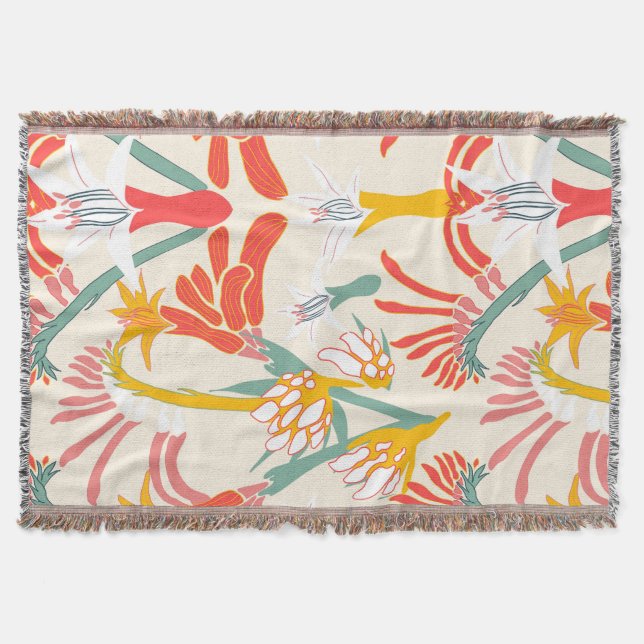 Kangaroo Paw Throw Blanket (Front)