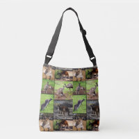 Kangaroo Photo Collage, Full Print Crossbody Bag.
