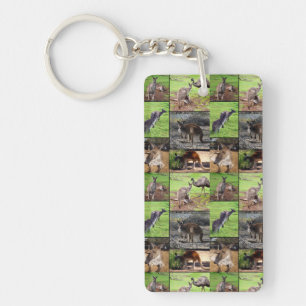 Kangaroo Picture Collage, Key Ring
