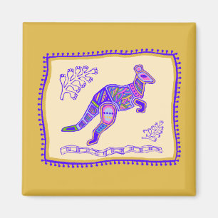 Kangaroo Quilt Magnet