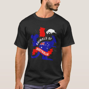 Kangaroo Quokka Sugar Glider Koala Animals Of Aust T-Shirt