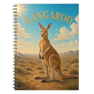 Kangaroo Red Outback Watercolor GeoSaga Notebook