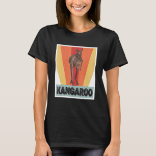 Kangaroo Retro Outback Australia Marsupials Kangar T-Shirt