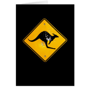 Kangaroo road sign outback