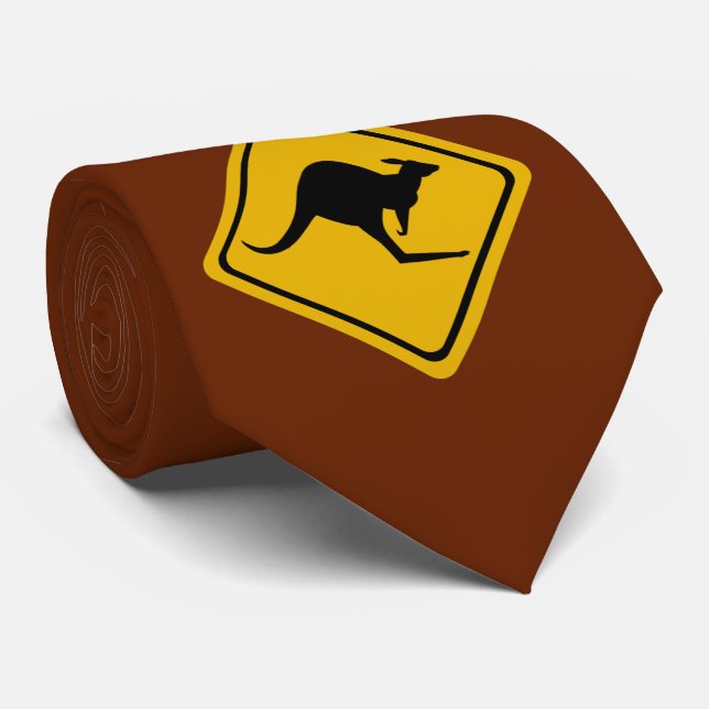 kangaroo road sign tie (Rolled)