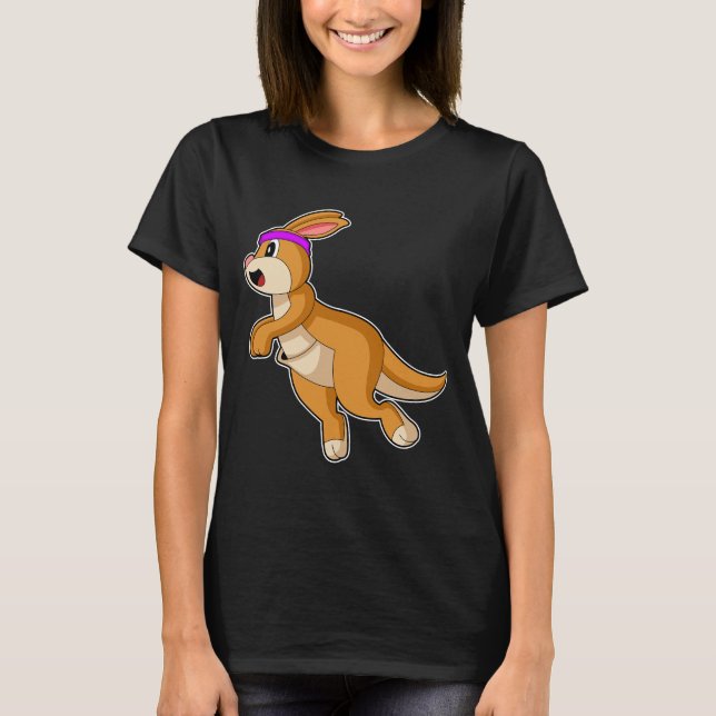Kangaroo Runner Running Sports T-Shirt (Front)