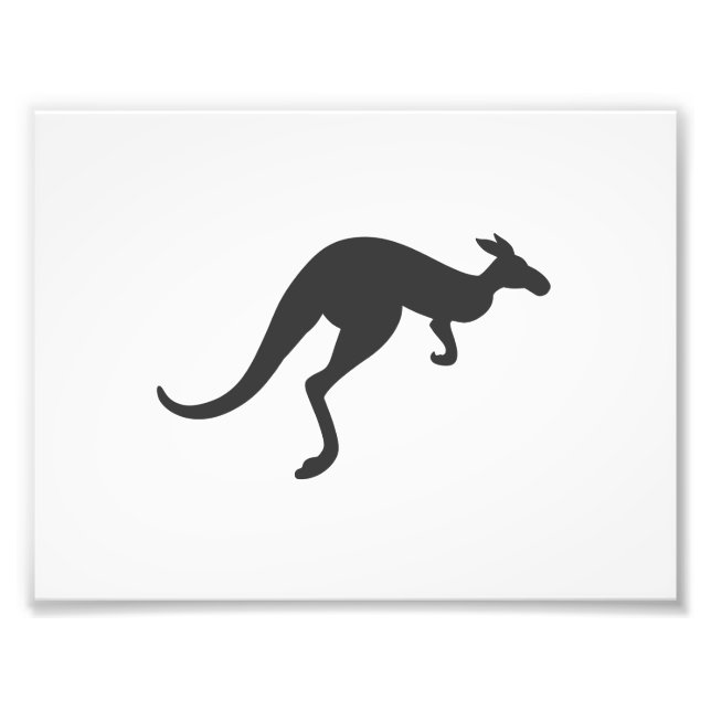 kangaroo silhouette - Choose background colour Photo Print (Front)