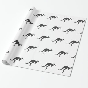 kangaroo silhouette - Choose background colour Wrapping Paper