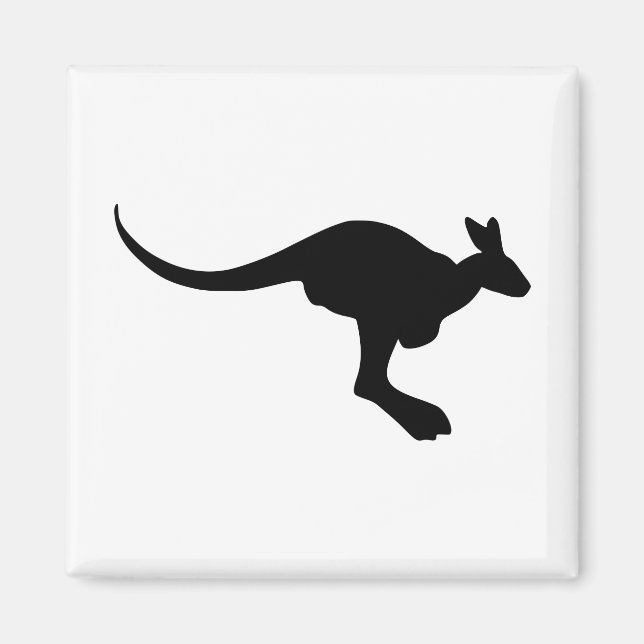 Kangaroo Silhouette Magnet (Front)