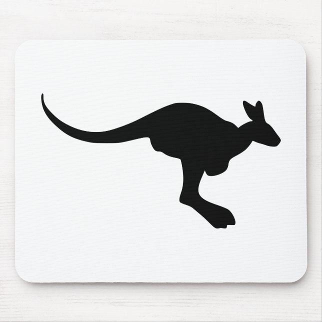 Kangaroo Silhouette Mouse Pad (Front)