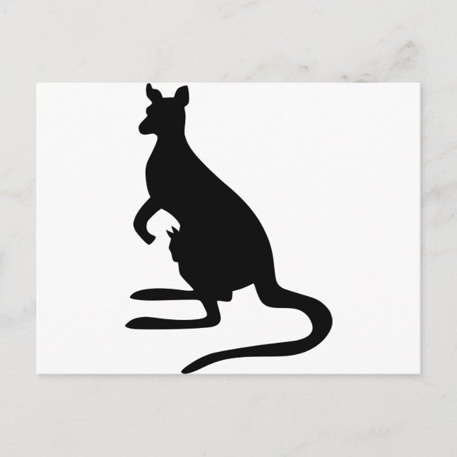 Kangaroo Silhouette Postcard (Front)