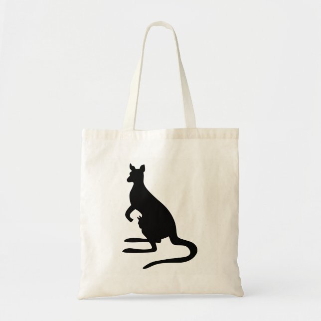 Kangaroo Silhouette Tote Bag (Front)