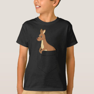 kangaroo t-shirt  little joey in a pocket tshirt