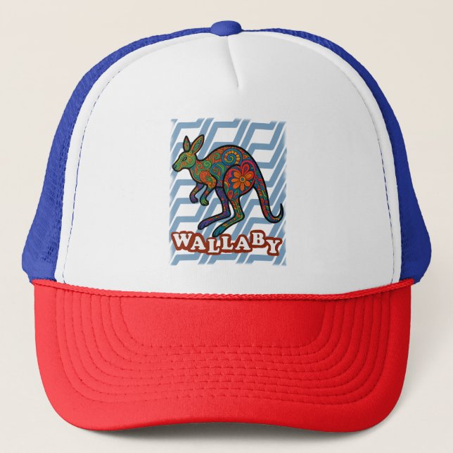 kangaroo T-Shirt Trucker Hat (Front)